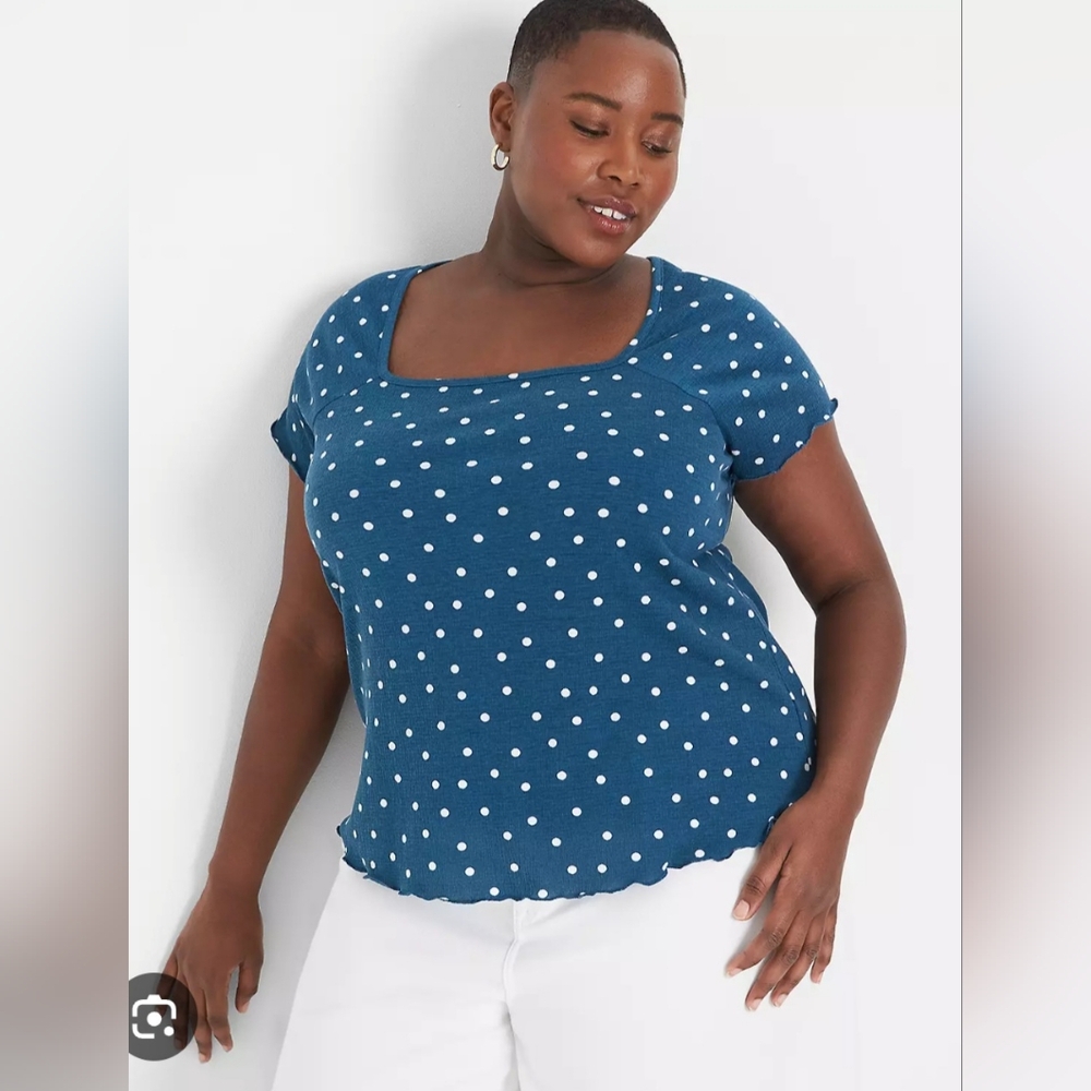 NWT Lane Bryant fitted short sleeve square neck tee 22/24